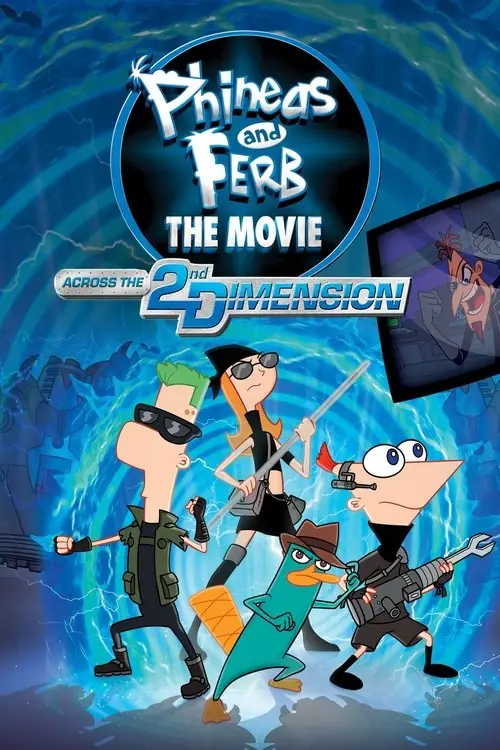 Affisch för Phineas och Ferb - filmen: Den 2:a dimensionen