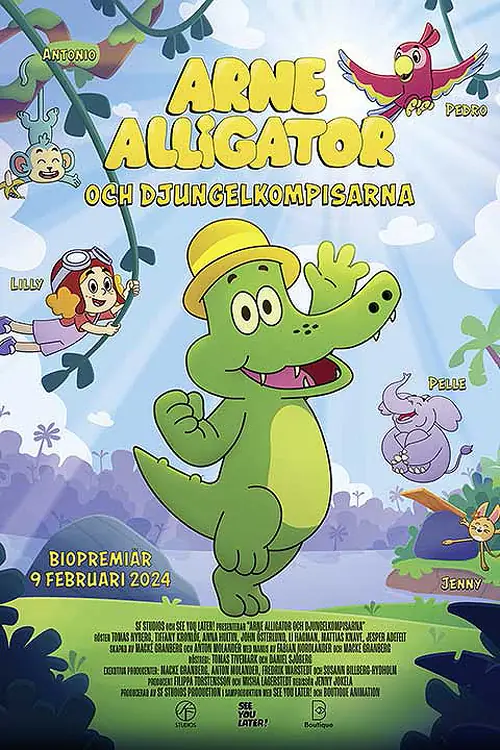 Affisch för Arne Alligator och djungelkompisarna