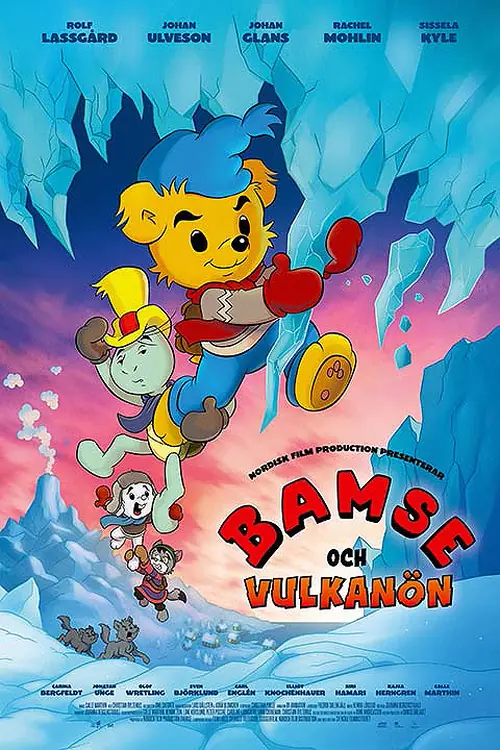 Affisch för Bamse och Vulkanön