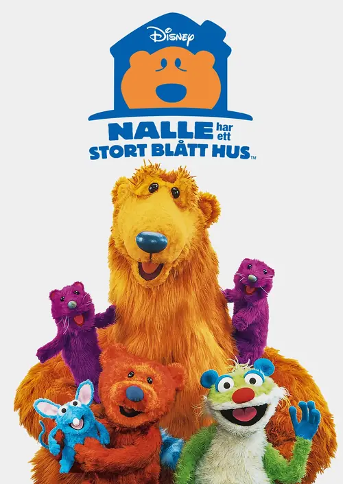 Affisch för Nalle har ett stort blått hus