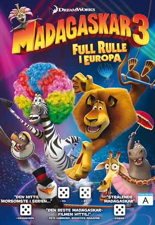 Affisch för Madagaskar 3: Full rulle i Europa