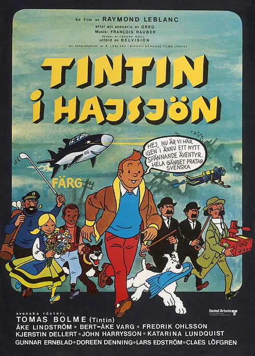 Affisch för Tintin och Hajsjön