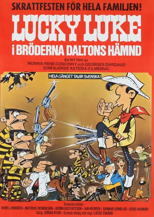 Affisch för Lucky Luke i bröderna Daltons hämnd