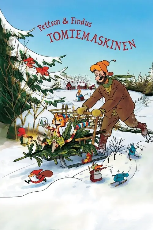 Affisch för Pettson och Findus – Tomtemaskinen