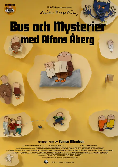 Affisch för Bus och mysterier med Alfons Åberg