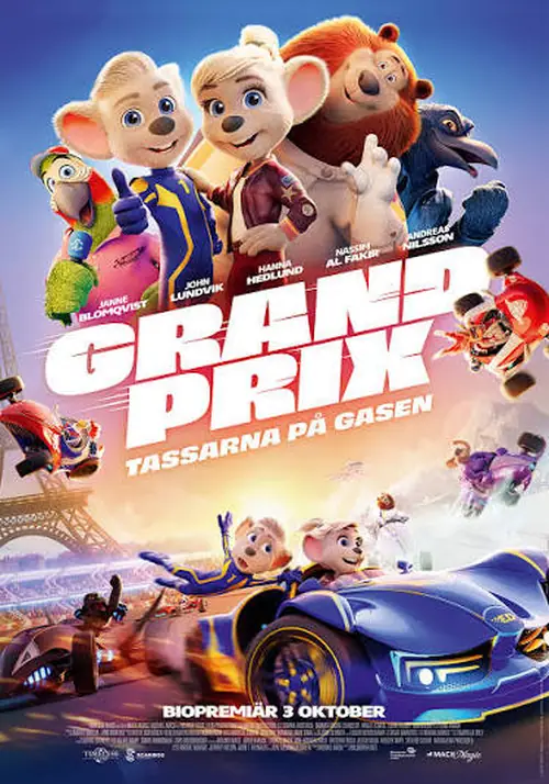 Affisch för Grand Prix – Tassarna på gasen