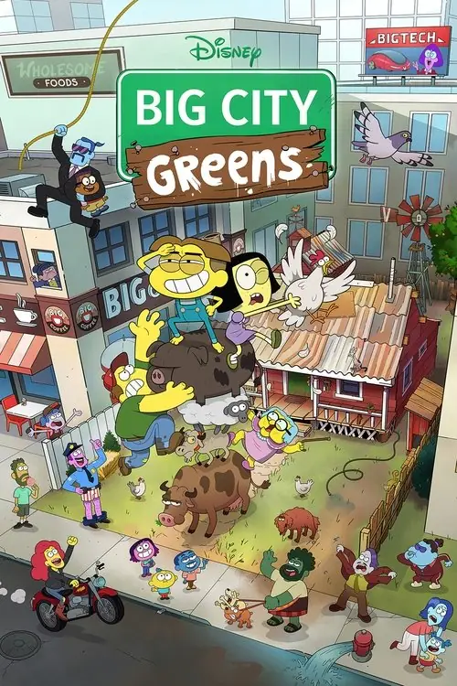 Affisch för Familjen Green i storstan