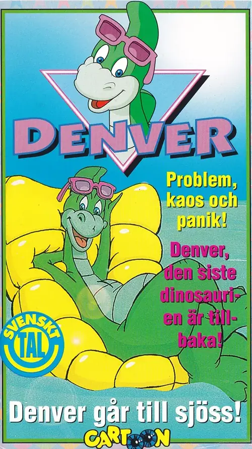 Omslag: Denver, the Last Dinosaur – Denver går till sjöss! (VHS)