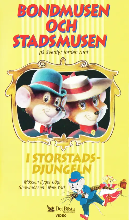 Omslag: Lantmusen och stadsmusen – Bondmusen och Stadsmusen – I storstadsdjungeln (VHS)
