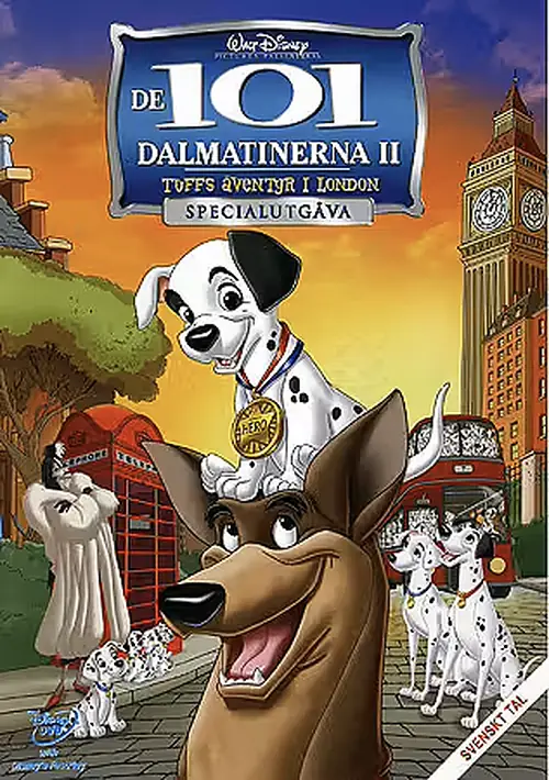 Omslag: De 101 Dalmatinerna II – Tuffs Äventyr i London (DVD)