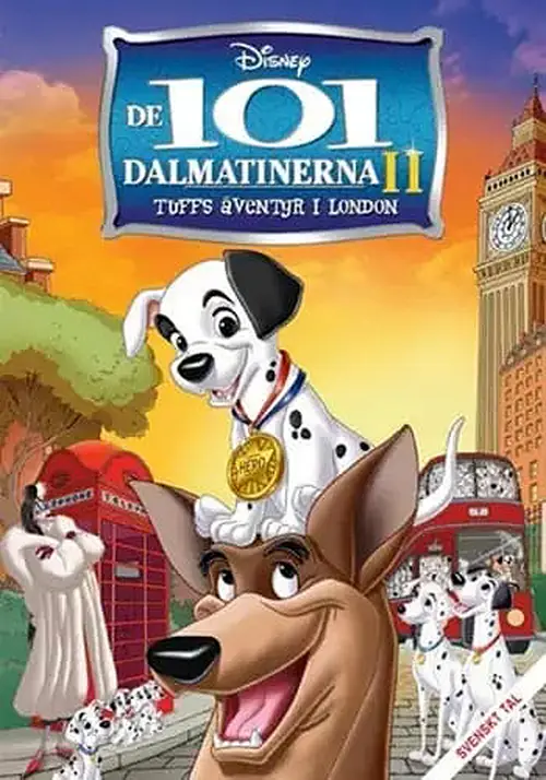 Omslag: De 101 Dalmatinerna II – Tuffs Äventyr i London (DVD)